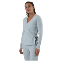 Rosa Wrap Top Lounge Bc Grey