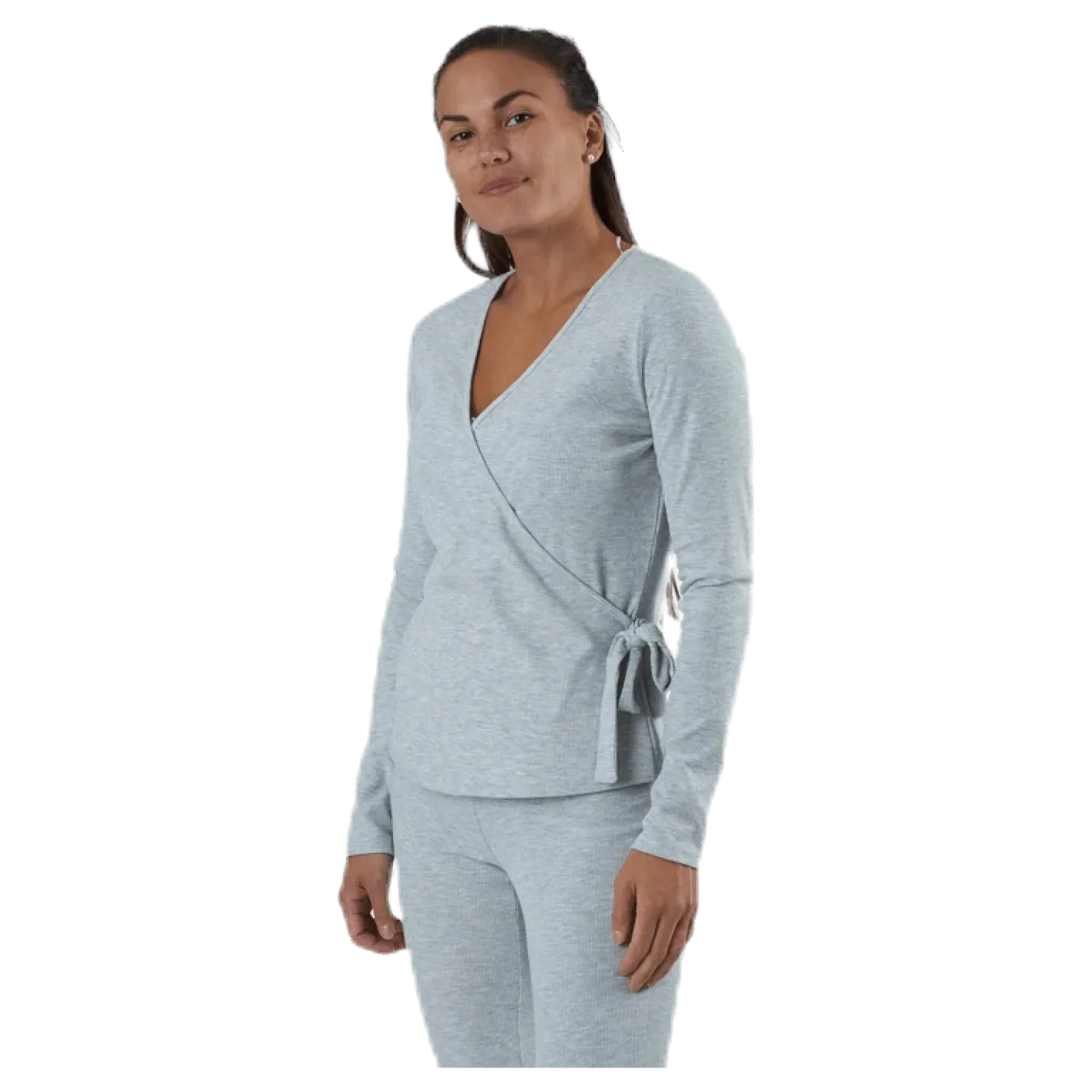 Rosa Wrap Top Lounge Bc Grey