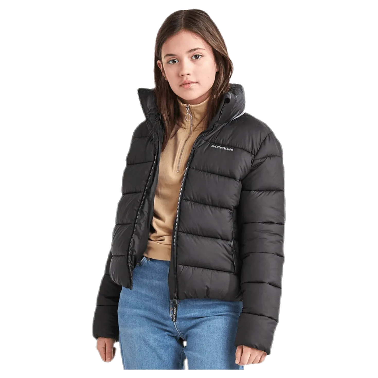 Rose Girls Puff Jacket Black