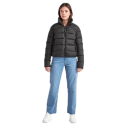 Rose Girls Puff Jacket Black