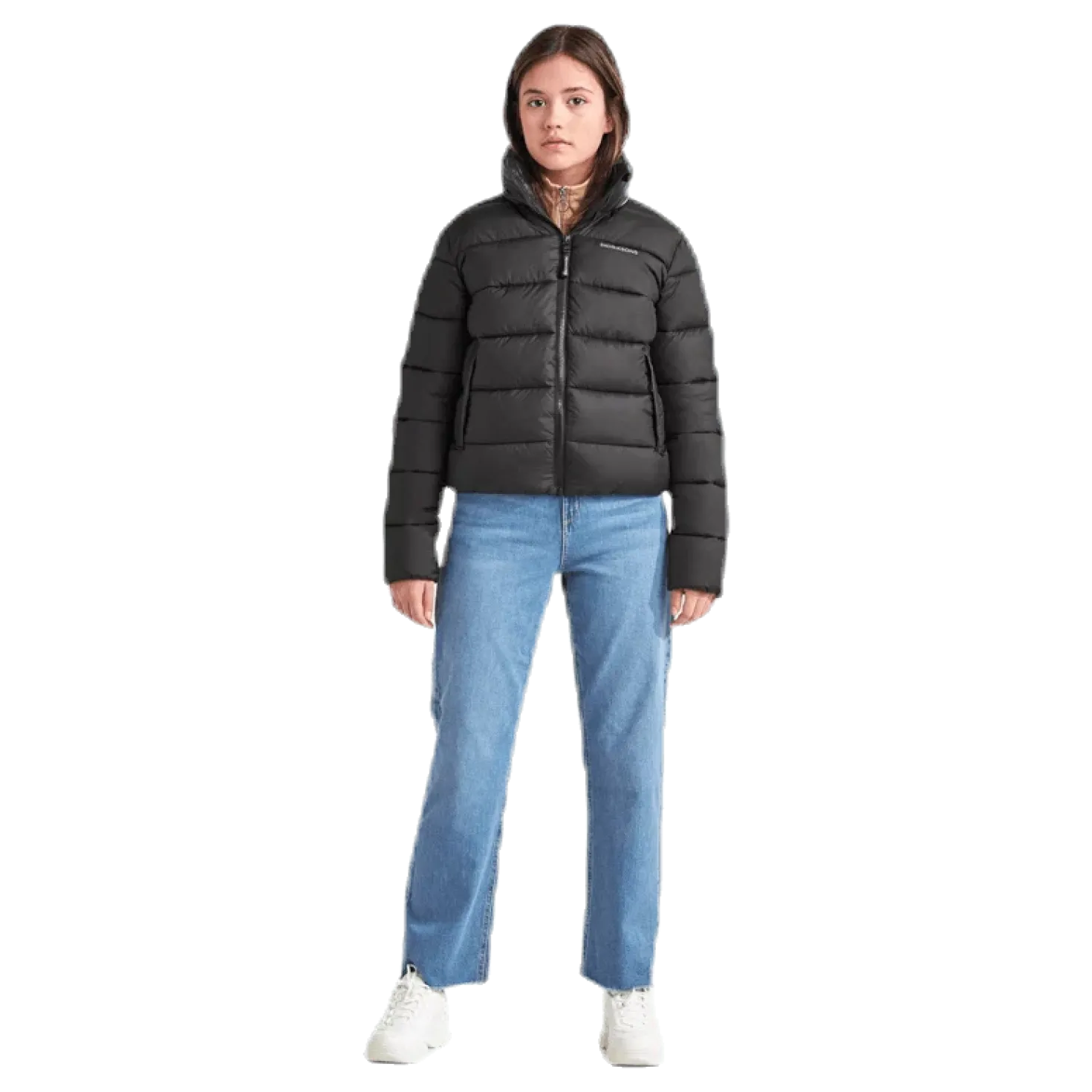 Rose Girls Puff Jacket Black