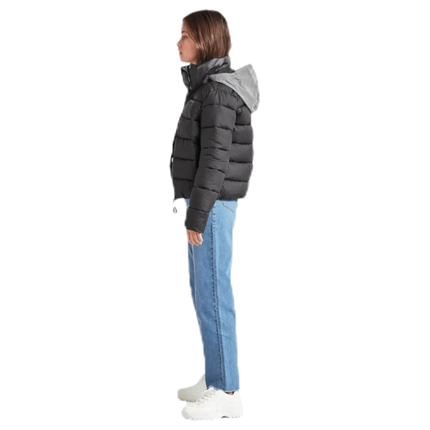 Rose Girls Puff Jacket Black