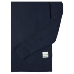 Roy Knit High Neck Zip Navy Blazer