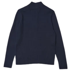 Roy Knit High Neck Zip Navy Blazer