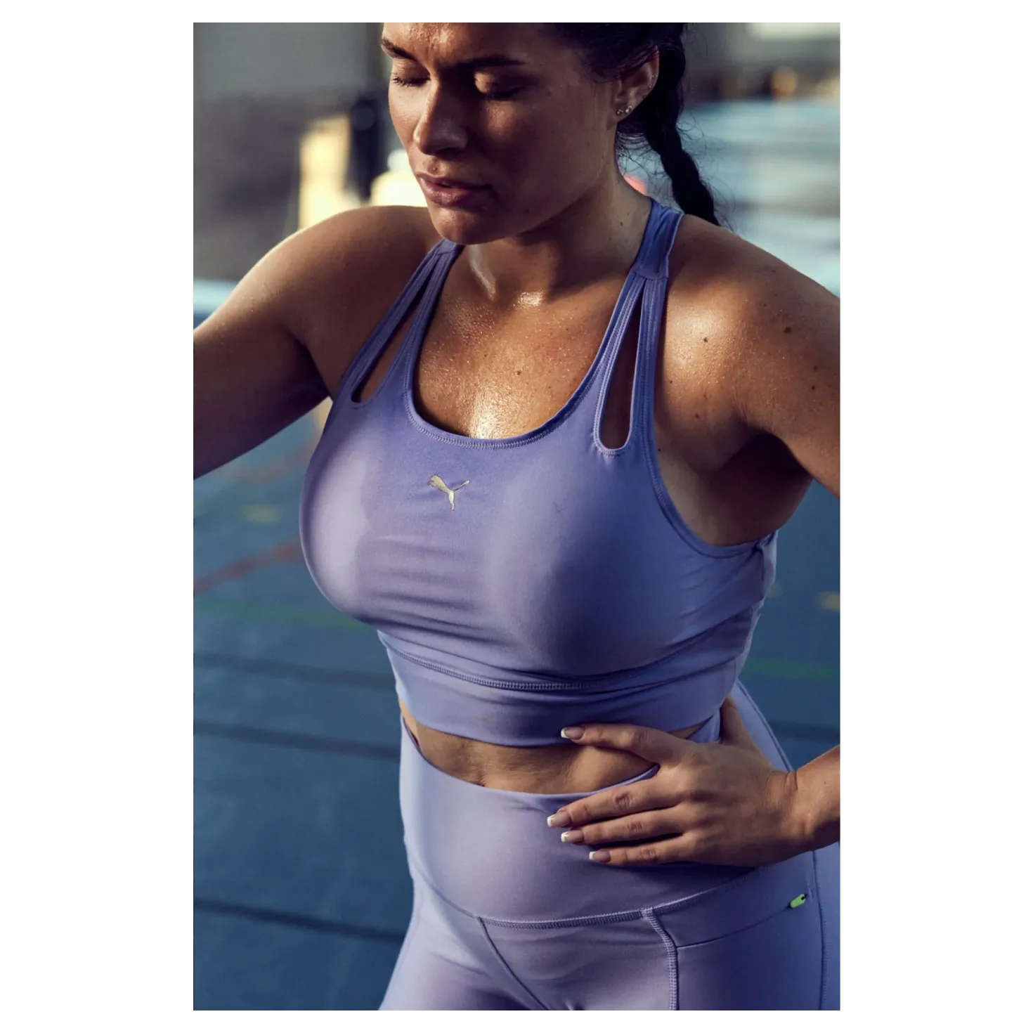 Run Ultraform Crop Tank W Elektro Purple