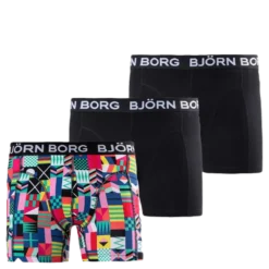 Sammy Geo Flag Shorts 3-pack Green/Black