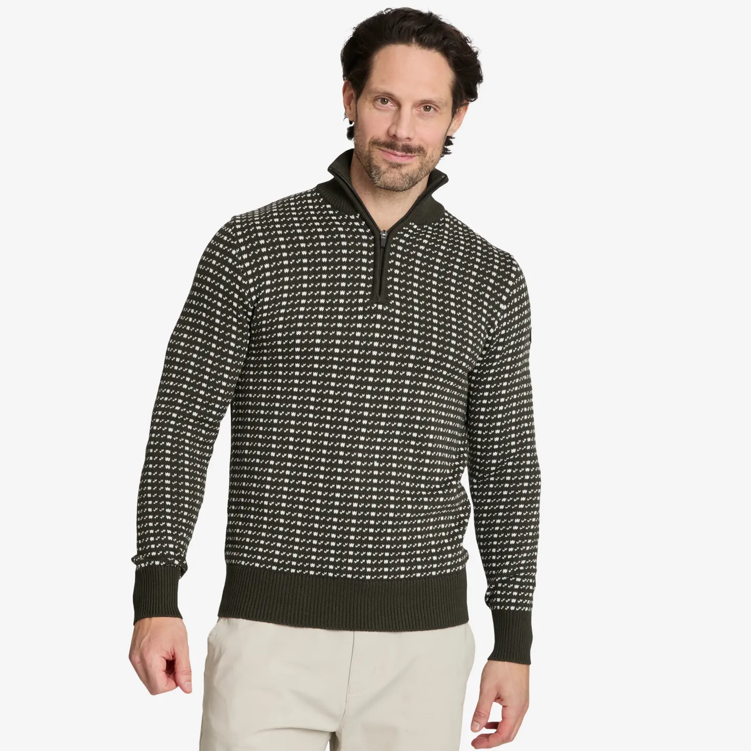 Scott Sweater Dark Olive Knit