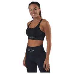Seamless Black Sports Bra Black