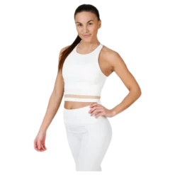 Seamless Crop Tank White