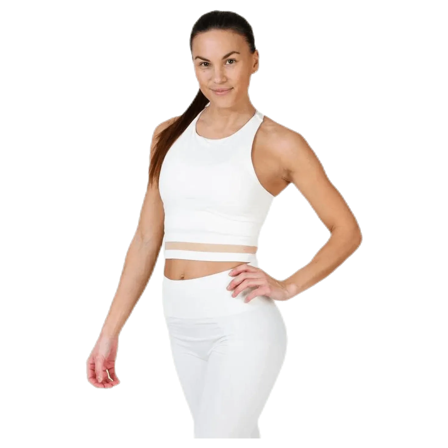Seamless Crop Tank White