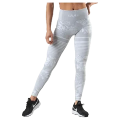 Seamless Floral Leggings Grey