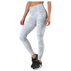 Seamless Floral Leggings Grey