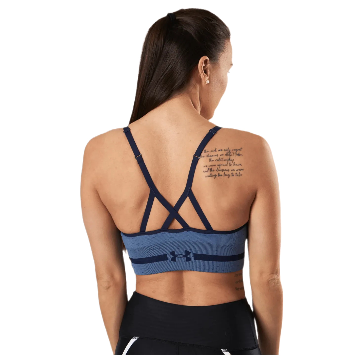 Seamless Low Long Htr Bra Blue