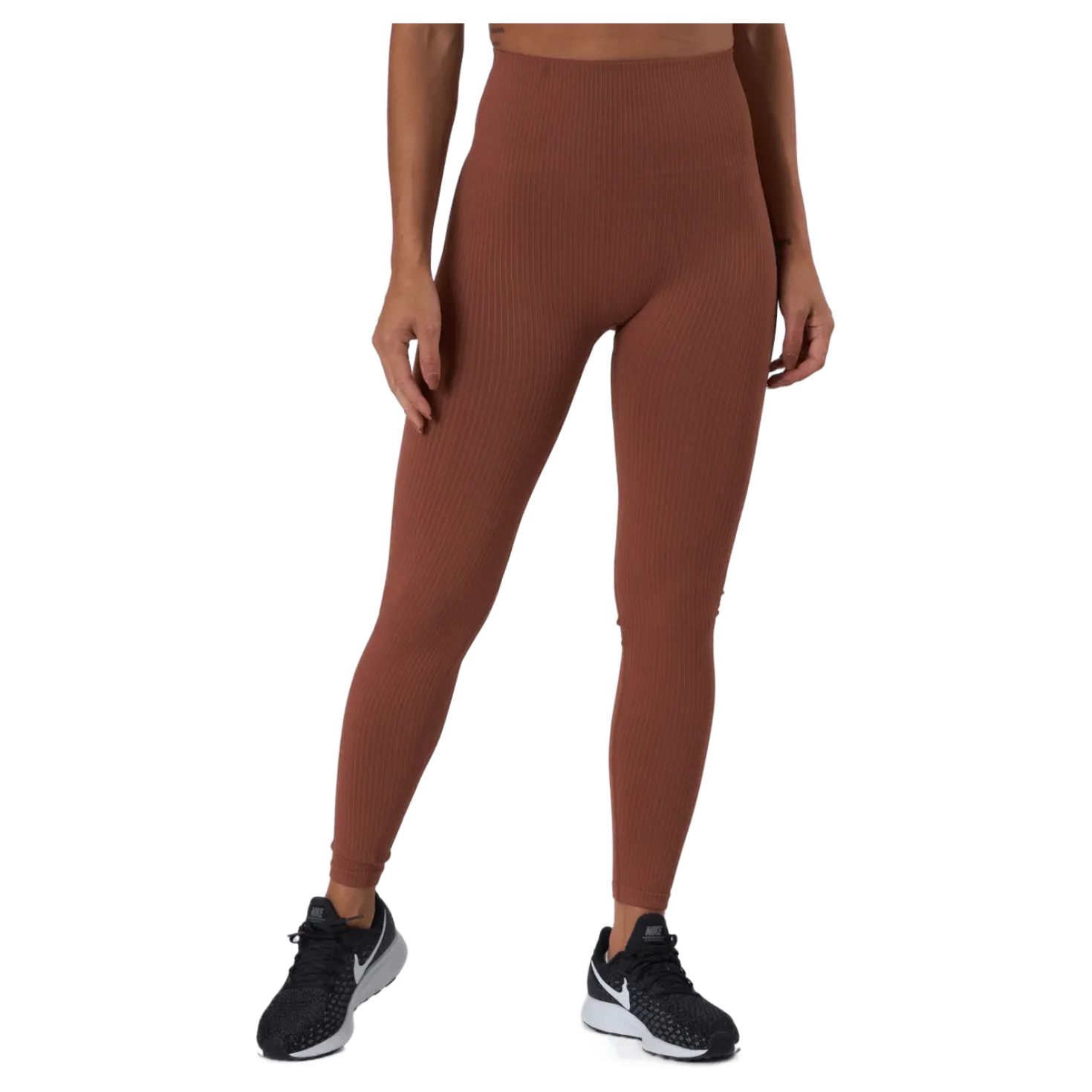 Seamless Rib Tights Copper Brown