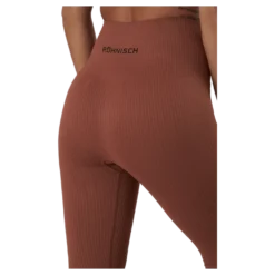 Seamless Rib Tights Copper Brown