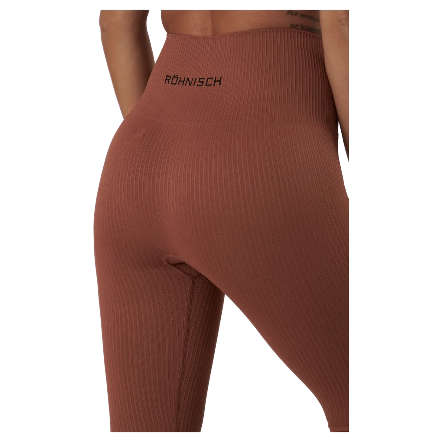 Seamless Rib Tights Copper Brown