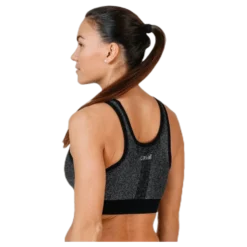Seamless Sparkle Sports Top Black