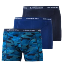 Shadeline Shorts 3-Pack Blue/Patterned/Black