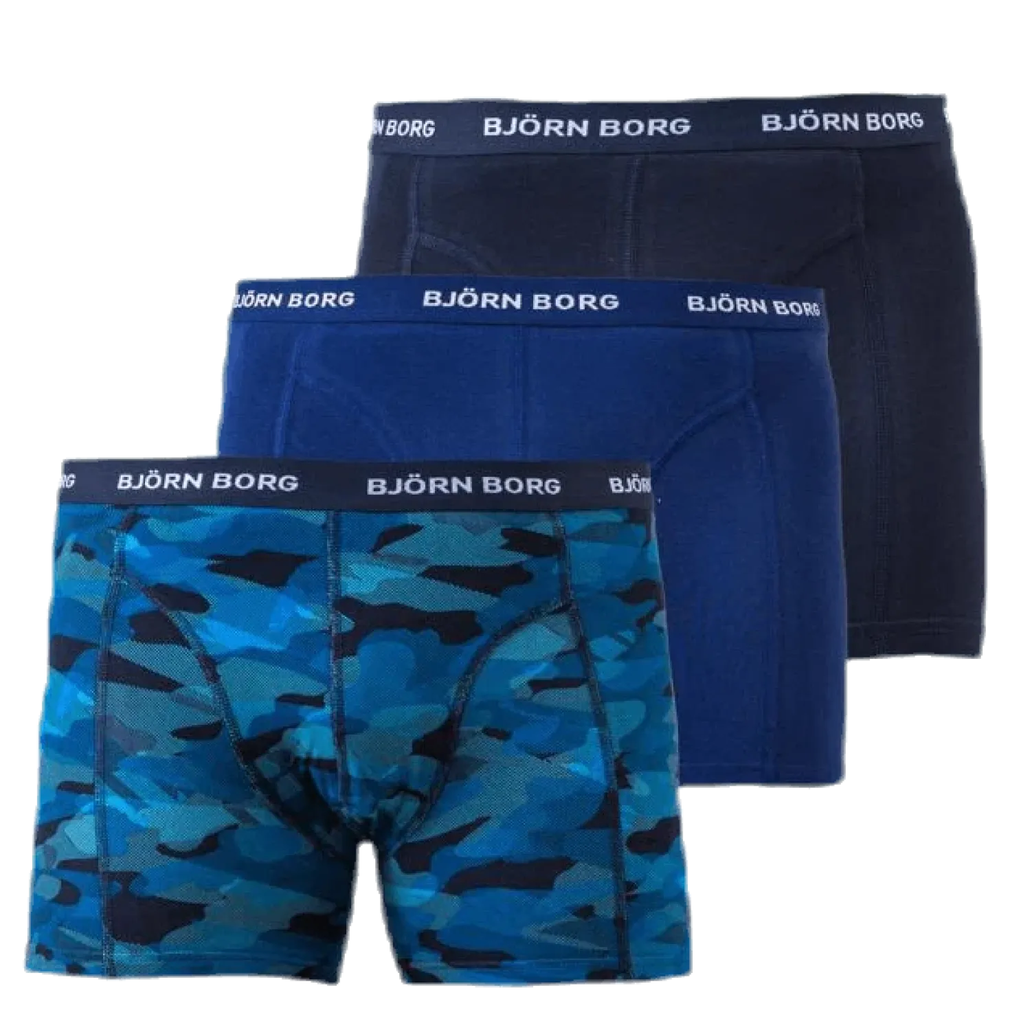 Shadeline Shorts 3-Pack Blue/Patterned/Black