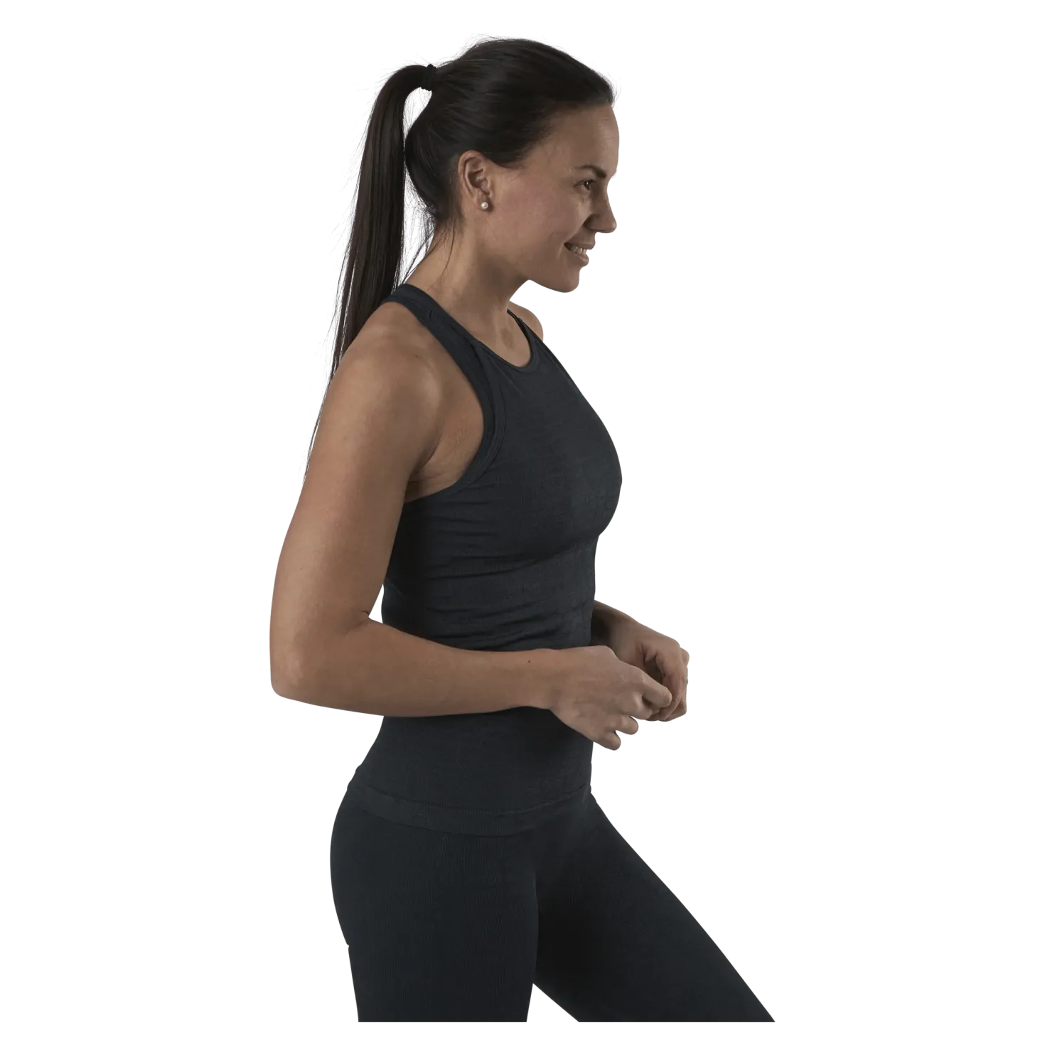 Shiny Alligator Seamless Strap Tank Grey