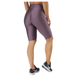 Shiny Biker Tights Black Plum