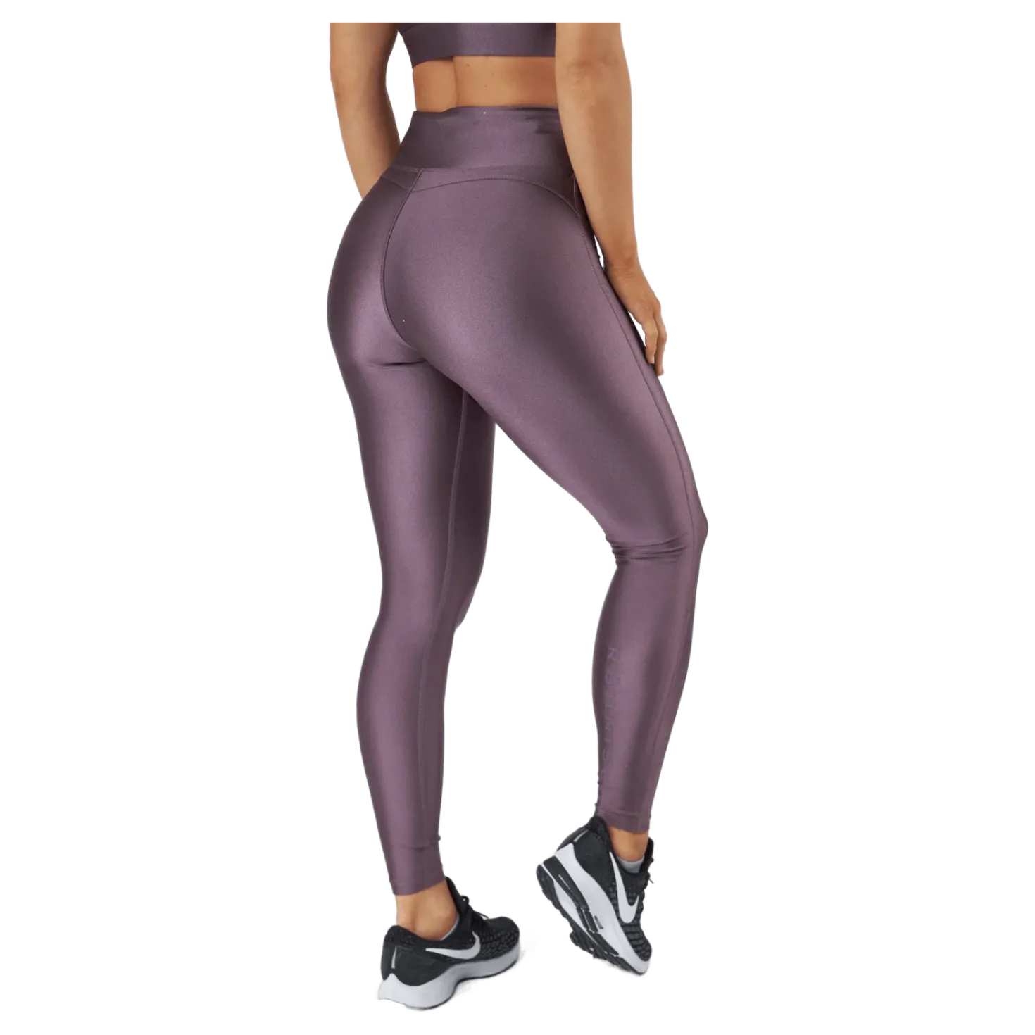 Shiny Tights Black Plum