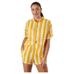 Shirt Short Sleeve Nibe Big Stripes Yellow