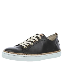 Silvermine Low Leather Black