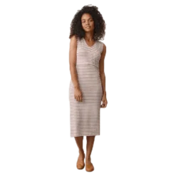 Simone S/L Dress Beige/Red