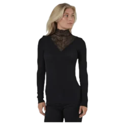 Siri Ls T-Neck Top Black
