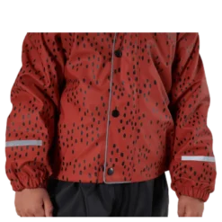 Skur Fodrat regnställ Orange/Black/Red