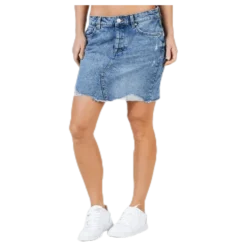 Sky Life Reg Dnm Skirt Blue