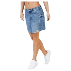 Sky Life Reg Dnm Skirt Blue