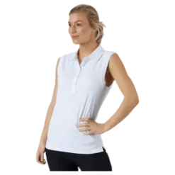 Sleeveless Polo White