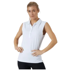 Sleeveless Polo White