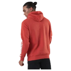 Sleeve Print Hoodie Red