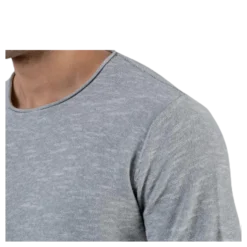 Slub Knit Crew Neck Sts Grey
