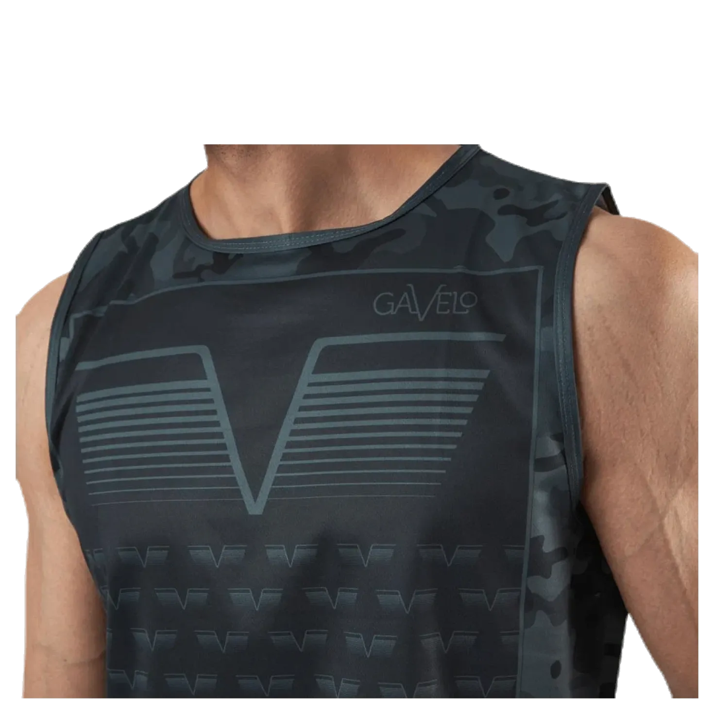 Sniper Green Sleeveless Tee Patterned/Green