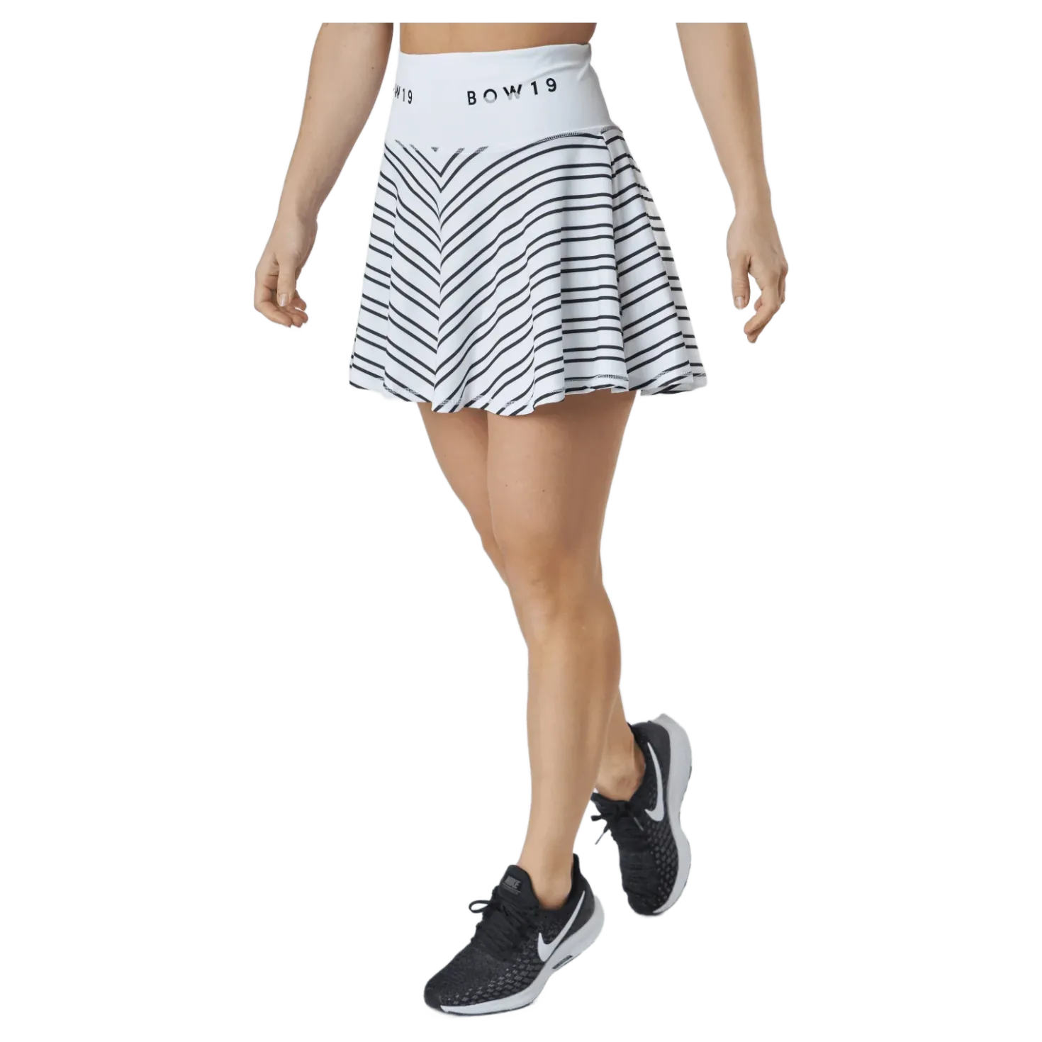 Sofia/print Skirt Thin Stripe White/black