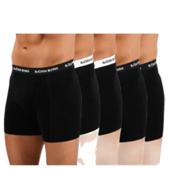 Solid Shorts 5-Pack Black