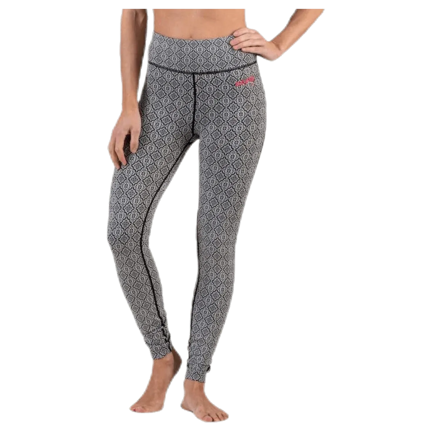 Spin To Win Mid Layer Tights White/Black