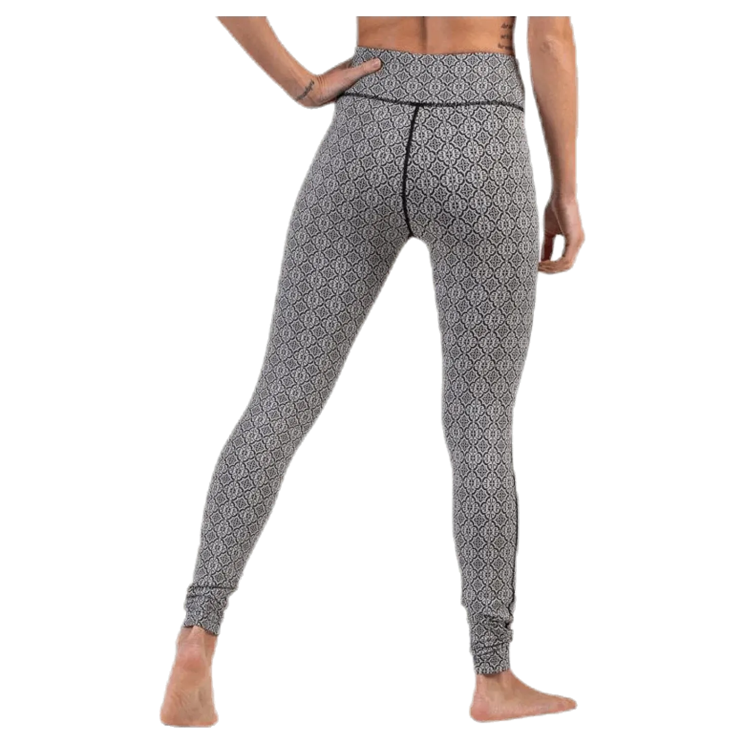 Spin To Win Mid Layer Tights White/Black