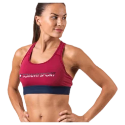 Sports Bra Medium Tri Logo Red