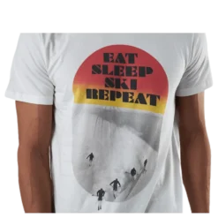 Stockholm Eat Sleep Ski White