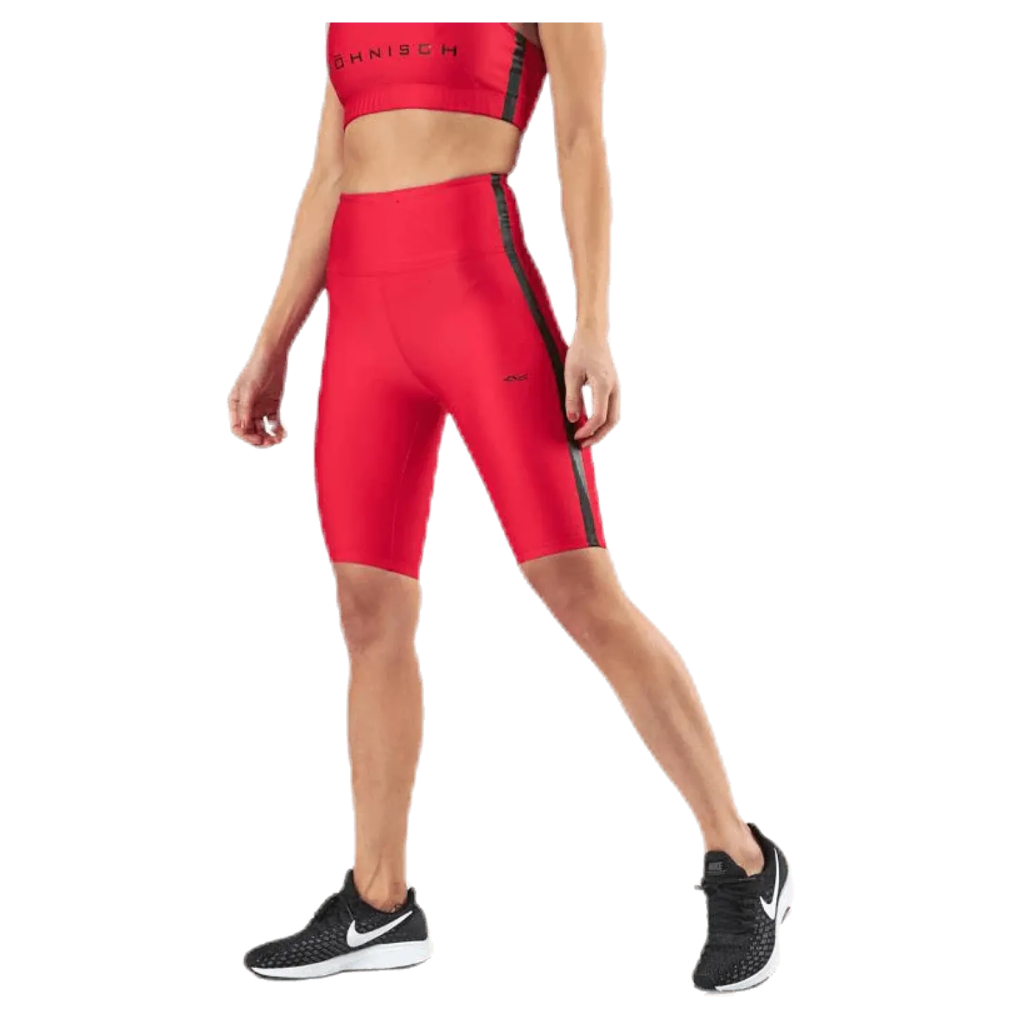 Stripe Bike Tights Red