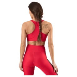 Stripe Sports Bra Red