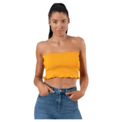 Sunny Bandeau Smock Top Yellow