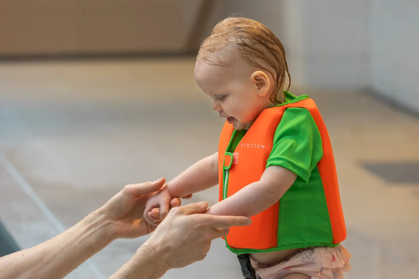 Swim Vest Orange/Lime