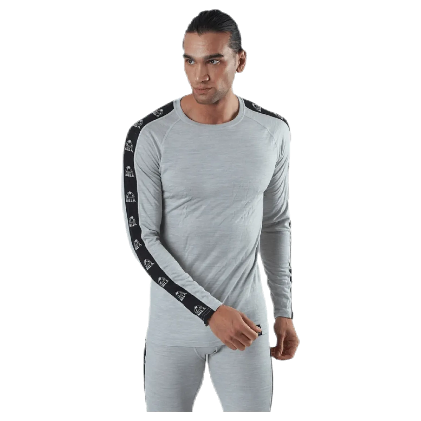 Tape Merino Wool Crew Grey