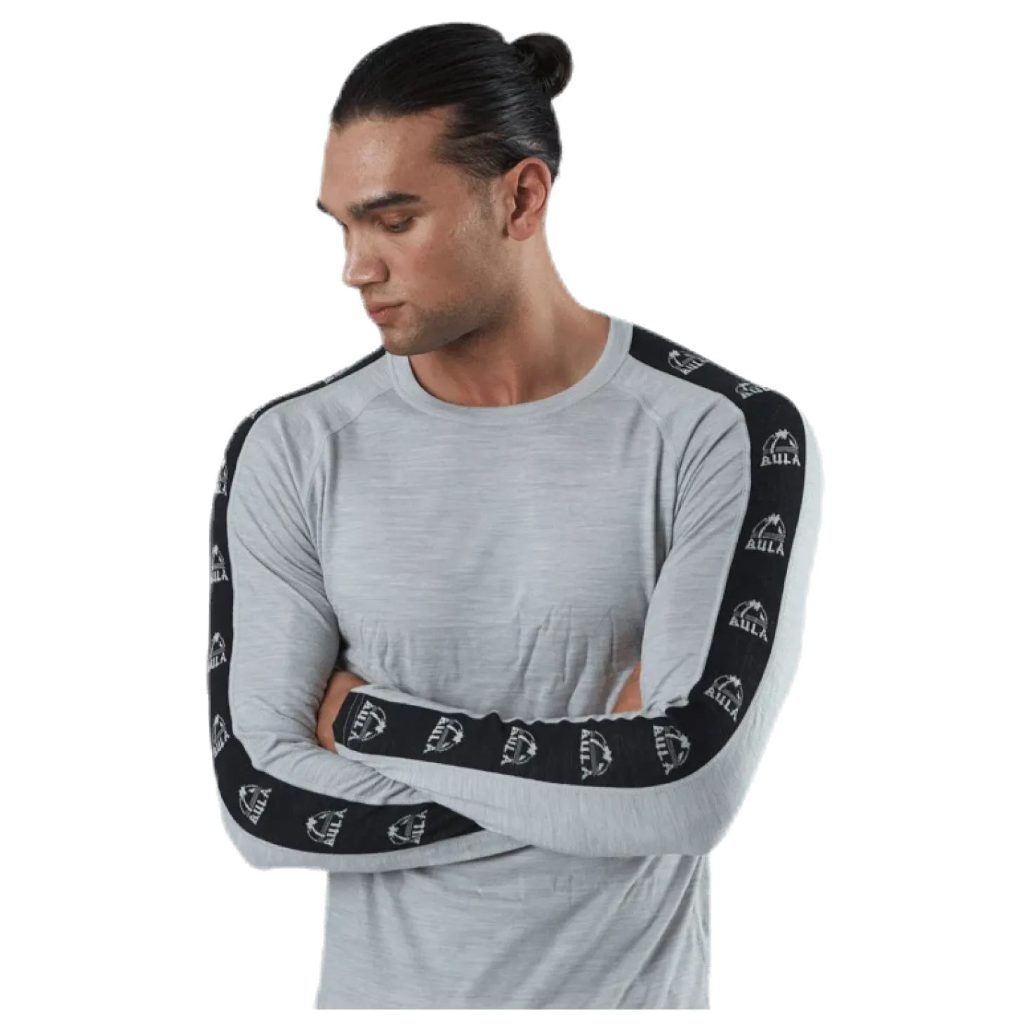 Tape Merino Wool Crew Grey